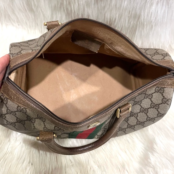 Authenticated Gucci Supreme Web Boston Ophidia Tote Bag Handbag Purse - Picture 10 of 16